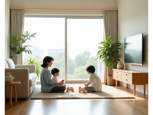 家族4人の家が、ミニマルな暮らしで広々と快適になった様子